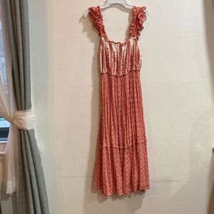 Jessica Simpson Red Floral Maxi Dress